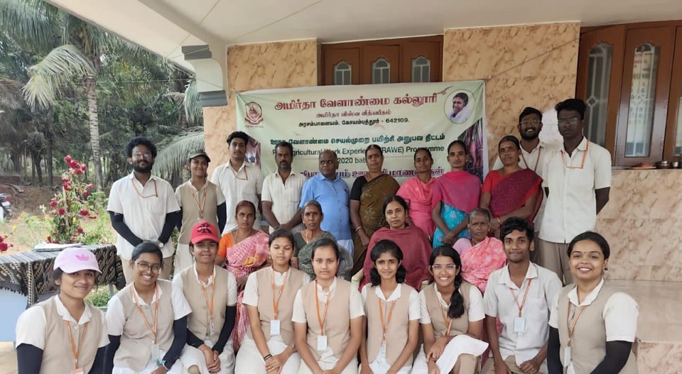 മില്ലറ്റുകള് കൃഷി ചെയ്താല് എങ്ങനെ നേട്ടം കൊയ്യാം; കര്ഷകര്ക്ക് പുതിയ അറിവുകള് പകര്ന്ന് അമൃത സ്കൂൾ ഓഫ് അഗ്രികൾച്ചറൽ സയന്സ് വിദ്യാര്ത്ഥികള്