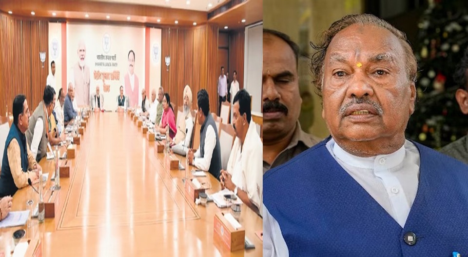 ഈശ്വരപ്പയുടെ വിമത നീക്കത്തില് ഉലഞ്ഞ് ബിജെപി; മകന് ഹാവേരി നല്കിയില്ലെങ്കില് സ്വതന്ത്ര സ്ഥാനാര്ത്ഥി എന്ന് ഭീഷണി; കര്ണാടകയില് തിരിച്ചടി ഭയന്ന് ദേശീയ നേതൃത്വം