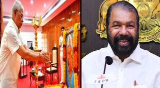 ഭാരതാംബ ചിത്രത്തില്‍ വീണ്ടും പ്രകോപനം തുടര്‍ന്ന് ഗവര്‍ണര്‍, ഇത്തവണ ഇടഞ്ഞത് മന്ത്രി വി ശിവന്‍കുട്ടി; രോഷം പ്രകടിപ്പിച്ച്‌ പരിപാടിയ്ക്കിടെ മന്ത്രി ഇറങ്ങിപ്പോയി