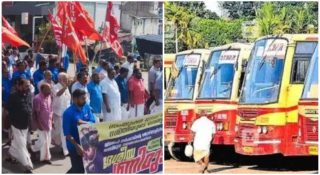 പണിമുടക്ക് ശക്തം, മന്ത്രിയുടെ വാക്ക് പാഴ് വാക്കായി; കെഎസ്ആർടിസിയും ഓടുന്നില്ല