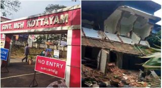രോഗികളെക്കാളും ദുർബലമോ ആശുപത്രി കെട്ടിടങ്ങൾ? കോട്ടയത്ത് ആശുപത്രി കെട്ടിടം തകർന്ന് വീണ് രണ്ട് പേർക്ക് പരിക്ക്