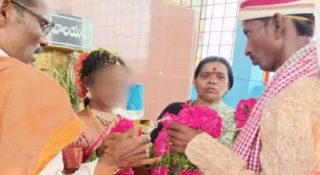 പതിമൂന്നുകാരിയെ വിവാഹം ചെയ്ത് 40കാരൻ; ചടങ്ങ് നടത്തിയത് ആദ്യ ഭാര്യയും ചേർന്ന്; ദൃശ്യങ്ങൾ പുറത്ത്