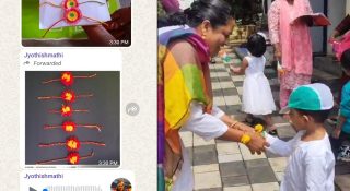 അങ്കണവാടി കുട്ടികൾക്ക് രാഖി കെട്ടി ബിജെപി കൗൺസിലർ; ഫോട്ടോ എടുത്ത് കേന്ദ്രസർക്കാരിന് അയക്കാൻ നിർദേശം