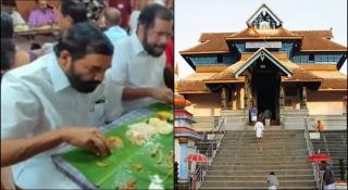 ദേവനും മുന്നേ മന്ത്രിക്ക് സദ്യ; പരിഹാരക്രിയ വേണമെന്ന് തന്ത്രി