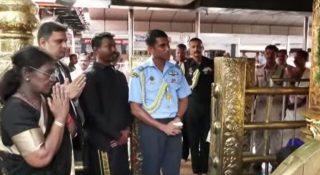 ശബരിമലയില്‍ ദര്‍ശനം നടത്തി രാഷ്ട്രപതി ദ്രൗപതി മുര്‍മു ; പൂര്‍ണകുംഭം നല്‍കി സ്വീകരിച്ച് തന്ത്രി