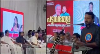 രാഹുല് മാങ്കൂട്ടത്തിലിന് ഒപ്പം വേദി പങ്കിട്ട് മന്ത്രി കൃഷ്ണന്കുട്ടി; സിപിഎം എംഎല്എയും പരിപാടിയില്