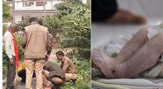 നവജാത ശിശുവിന്റെ ശരീരം കടിച്ചെടുത്ത് തെരുവുനായ; കൈകളും തലയും കാണാനില്ല