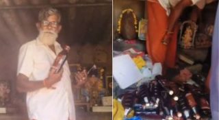 വിഗ്രഹങ്ങൾക്കിടയിൽ മദ്യക്കുപ്പികൾ; പോറ്റി എക്സൈസിന്റെ പിടിയിൽ