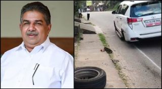 ഔദ്യോഗിക വാഹനത്തിന്റെ ചക്രം ഊരിത്തെറിച്ചു; ദുരൂഹതയെന്ന് മന്ത്രി സജി ചെറിയാന്‍