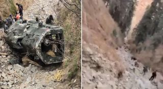 സൈനിക വാഹനം കൊക്കയിലേക്ക് മറിഞ്ഞു: 10 ജവാന്മാർക്ക് വീരമൃത്യു; 7 പേർക്ക് പരിക്ക്